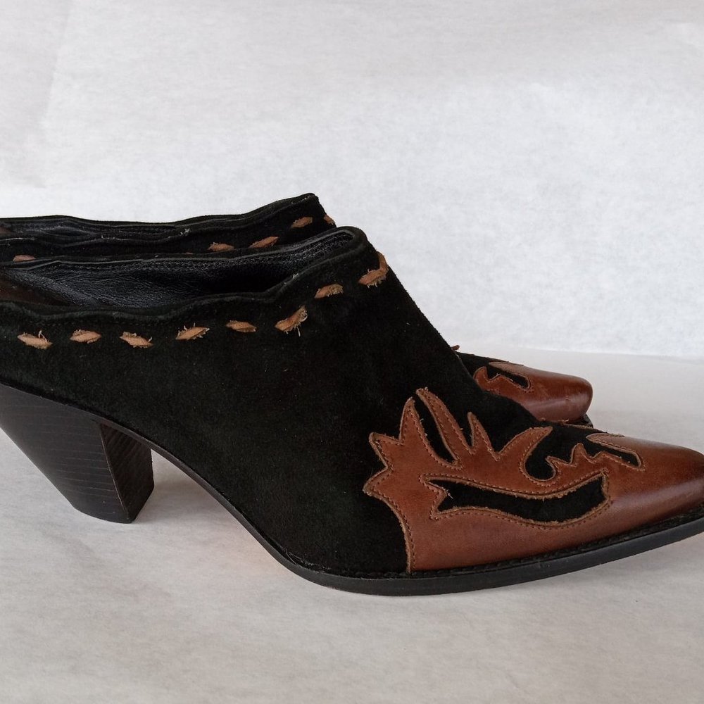 Charlie 1 Horse women's western black & brown mules